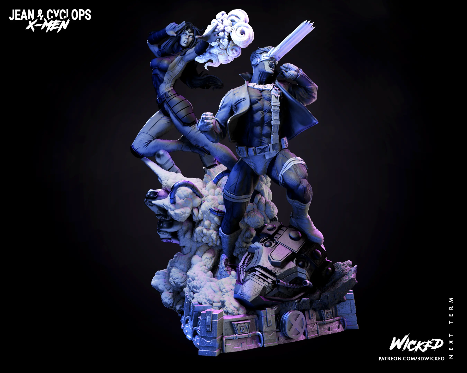 Cyclop Jean Grey Diorama Figure by Wicked 3DHeroFigure