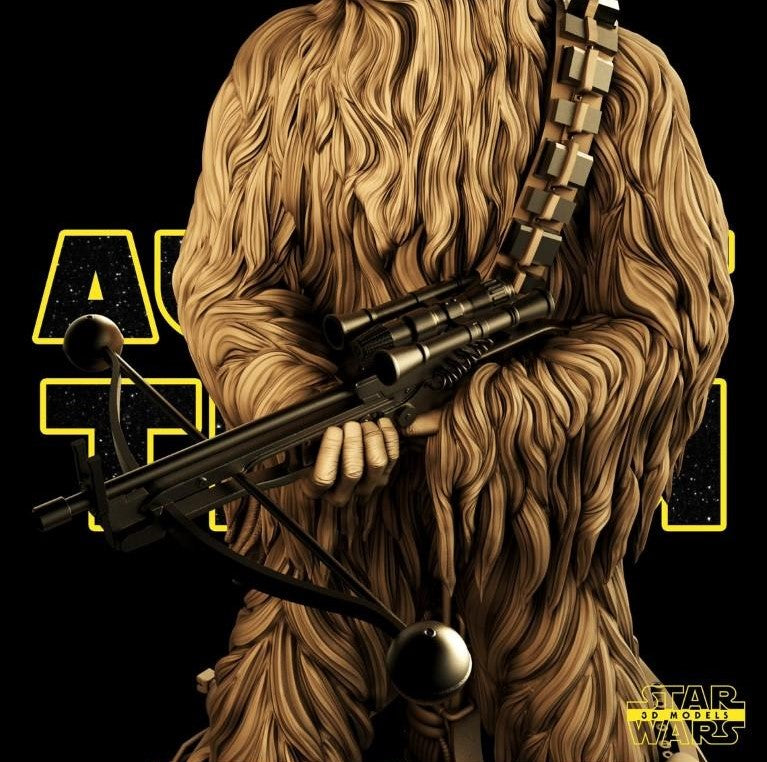 Chewbacca Figure by Star Wars – High Quality 3D Collectible Statue 3DHeroFigure