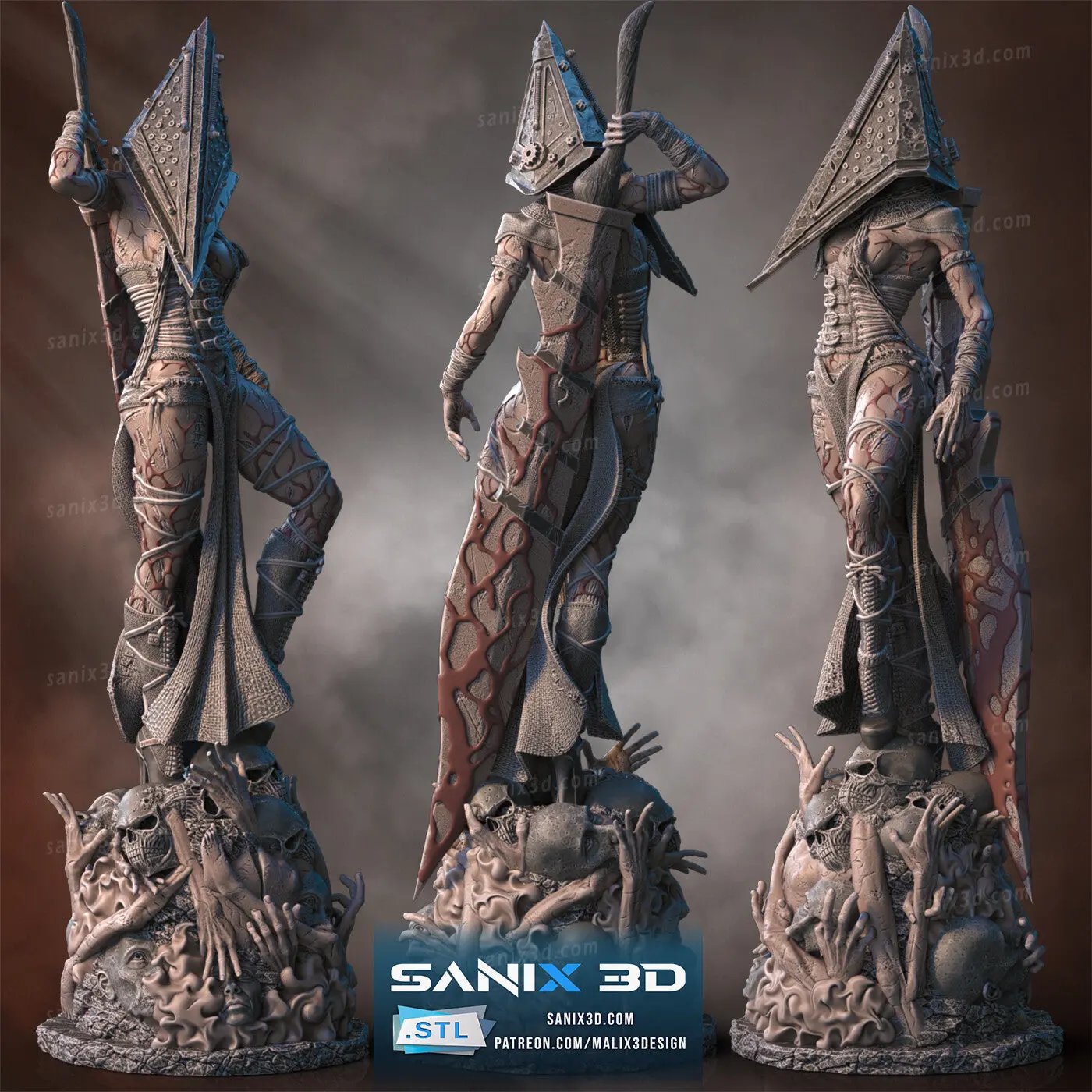 Lady Pyramid Figure by Sanix 3DHeroFigure