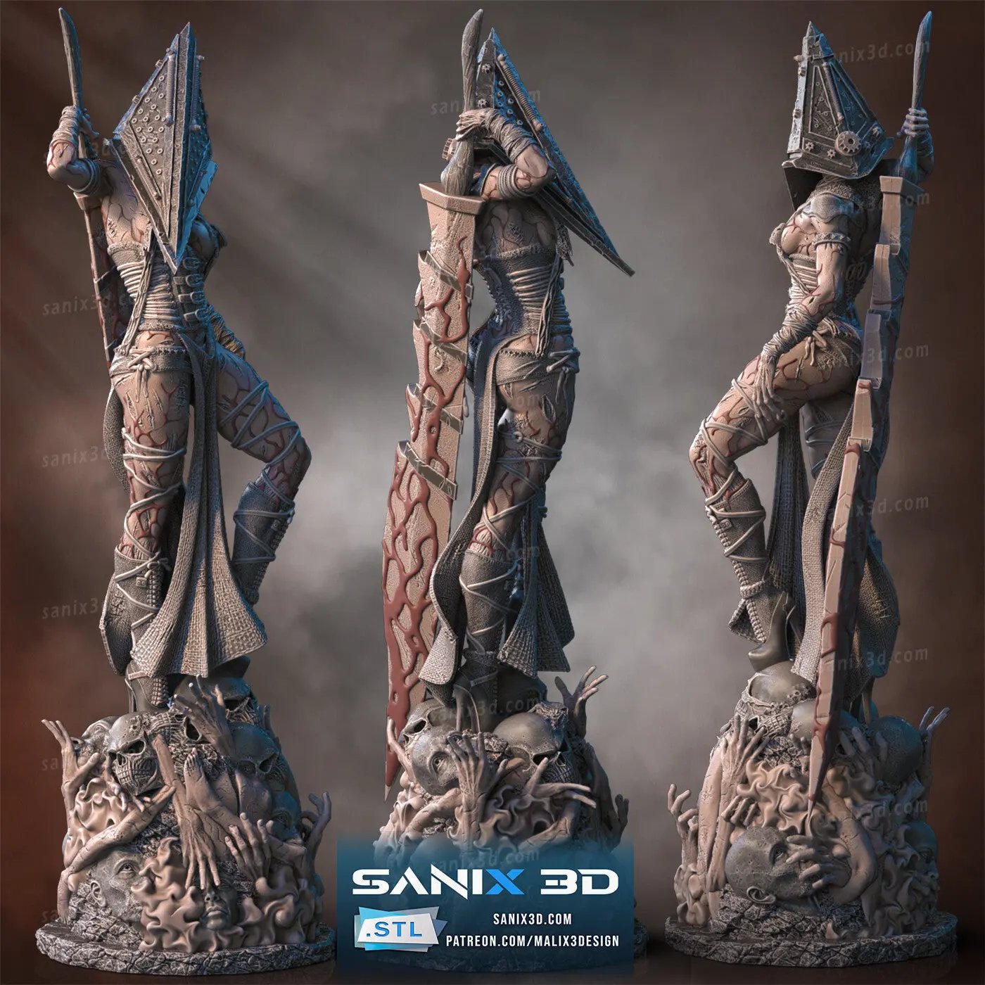 Lady Pyramid Figure by Sanix 3DHeroFigure