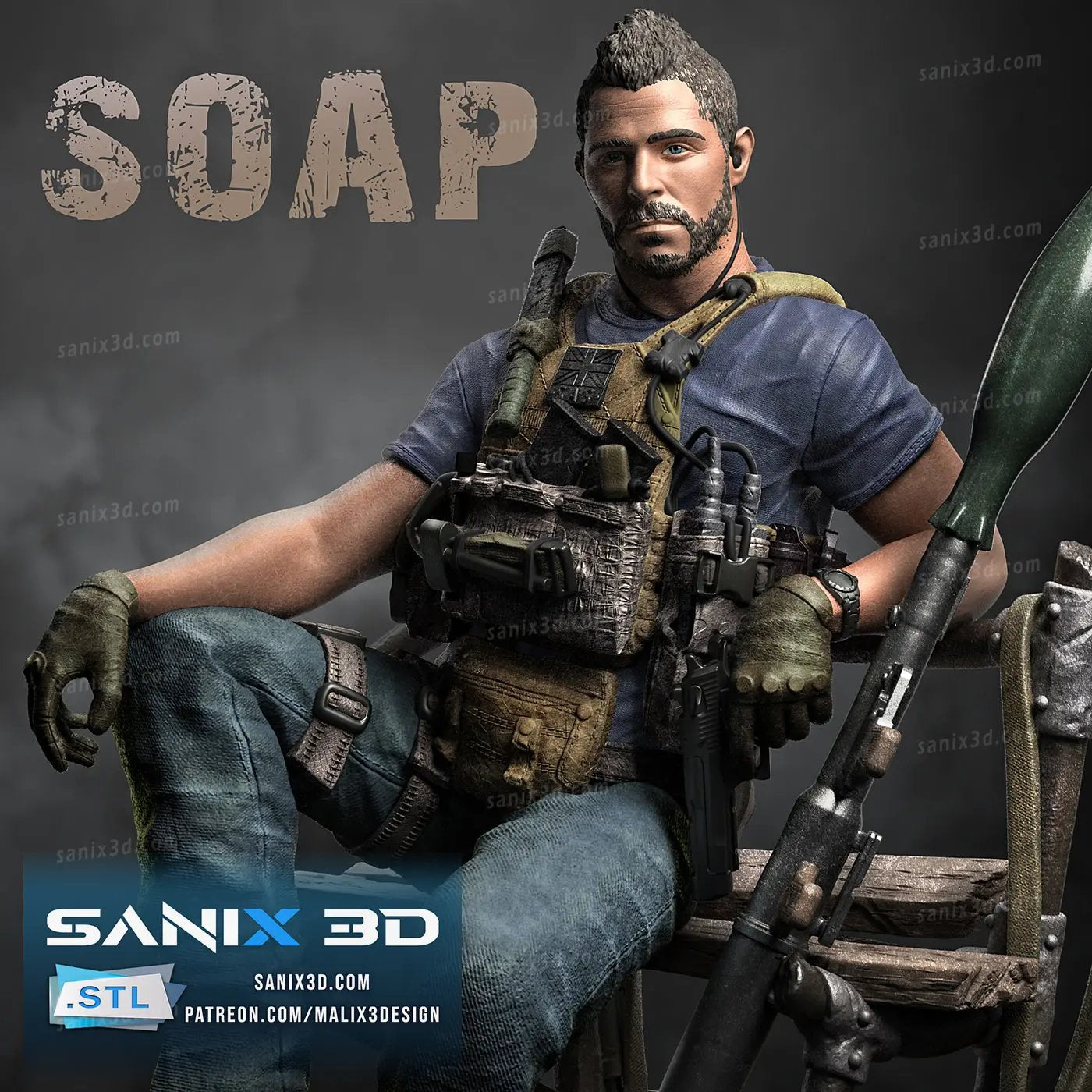 Soap Figure by Sanix 3DHeroFigure