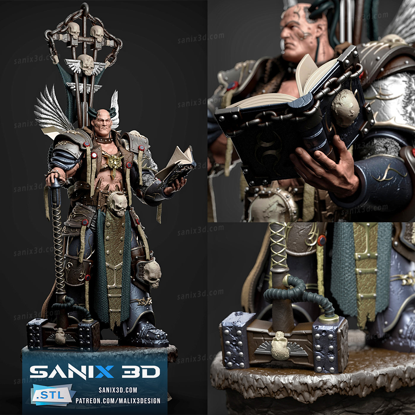 Warmachine Inquisitor Figure by Sanix – High Quality 3D Collectible Statue 3DHeroFigure