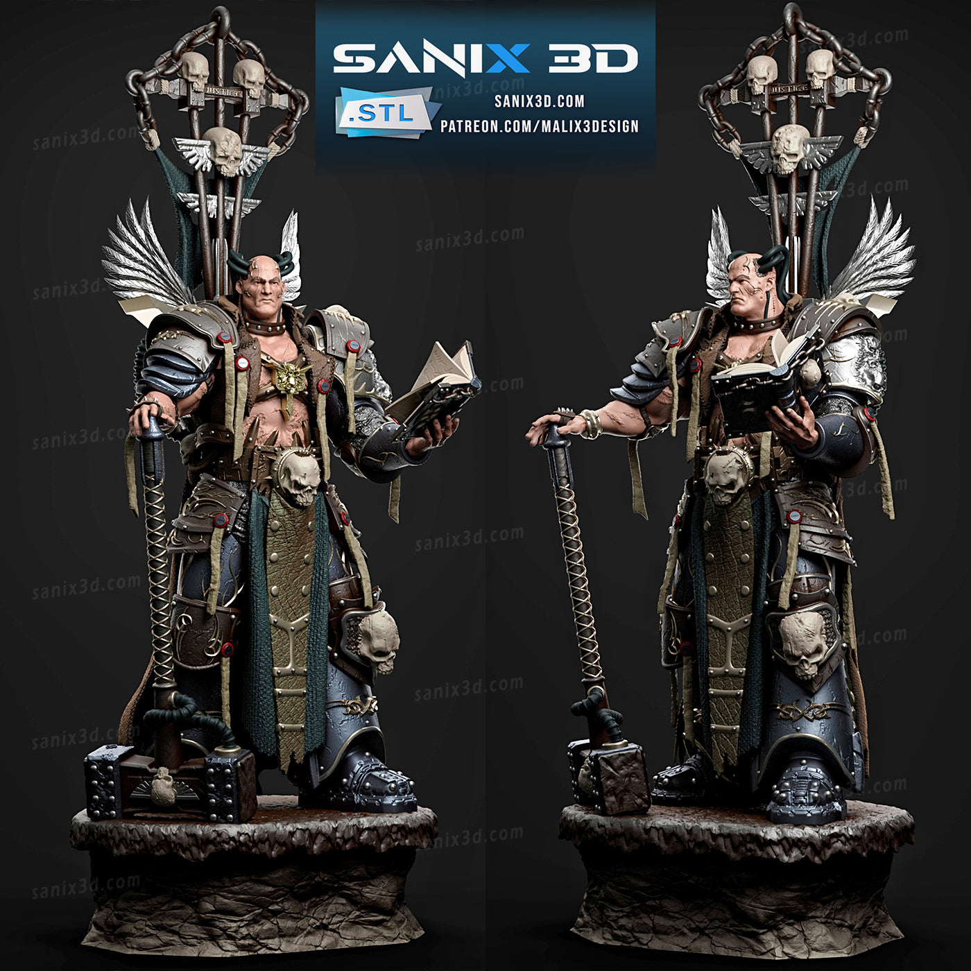 Warmachine Inquisitor Figure by Sanix – High Quality 3D Collectible Statue 3DHeroFigure