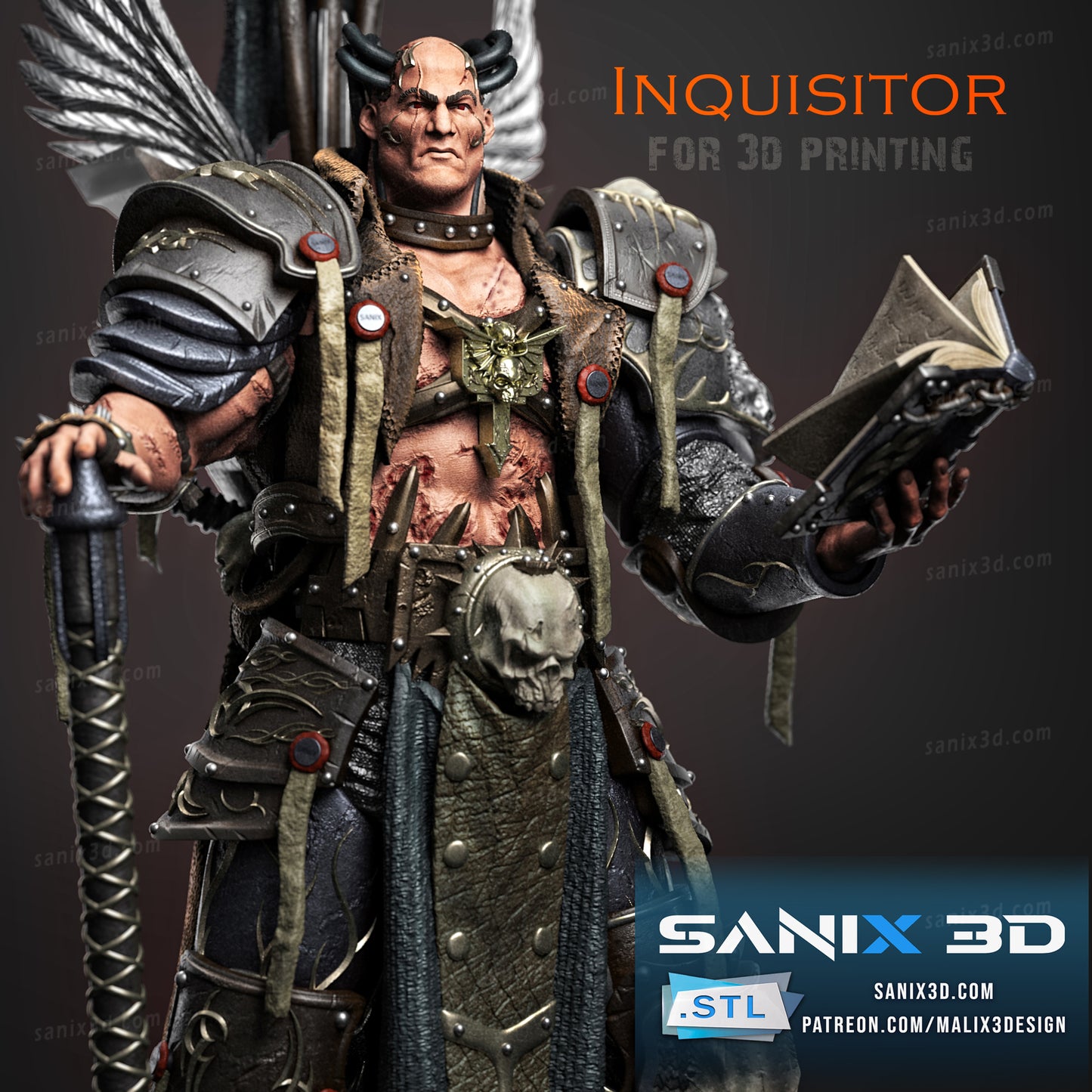 Warmachine Inquisitor Figure by Sanix – High Quality 3D Collectible Statue 3DHeroFigure