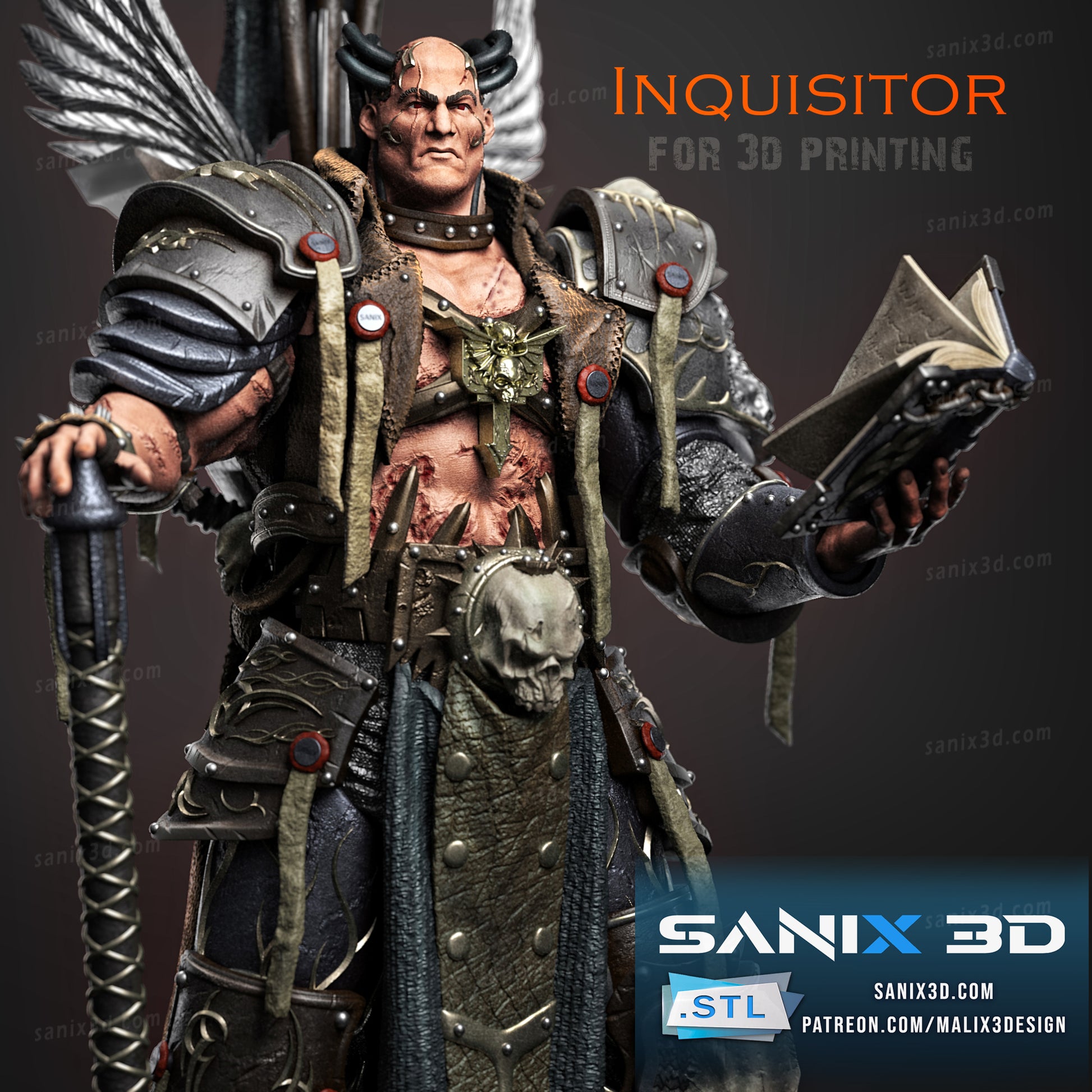 Warmachine Inquisitor Figure by Sanix – High Quality 3D Collectible Statue 3DHeroFigure
