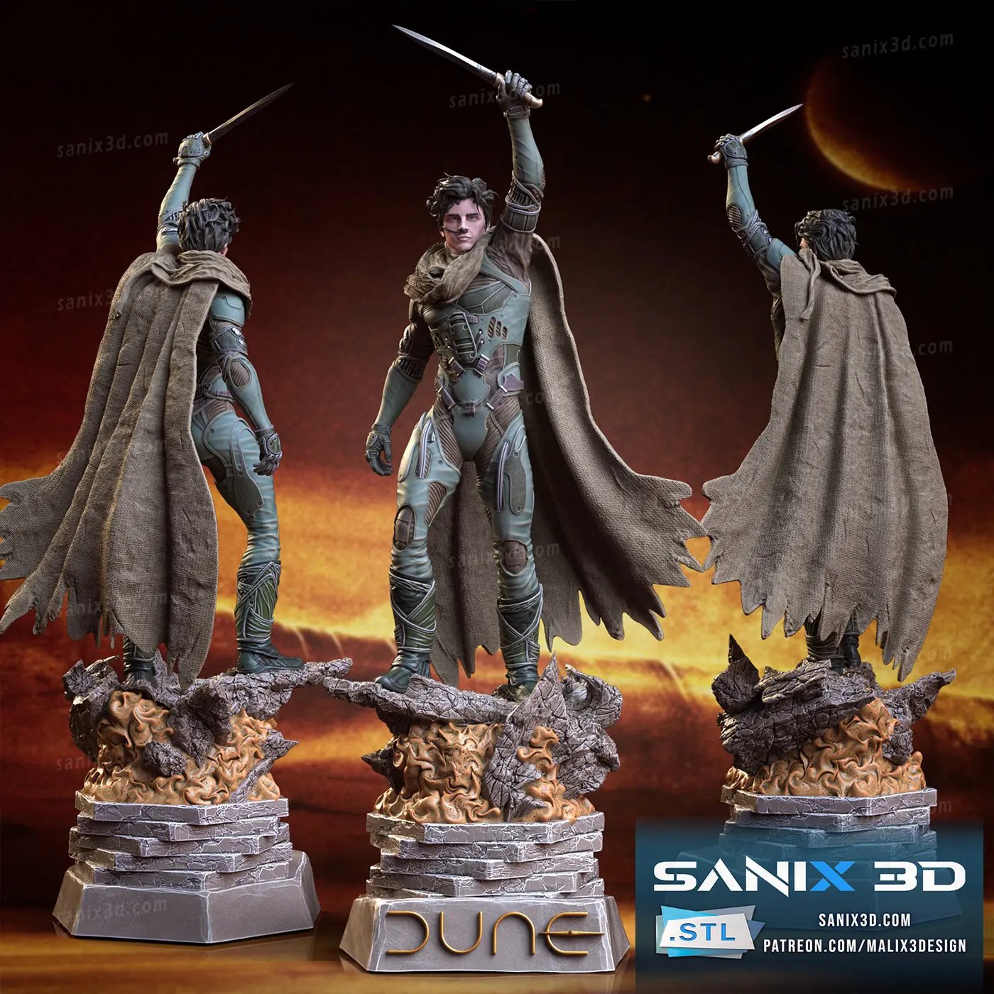 Dune Paul Atreides Figure by Sanix 3DHeroFigure