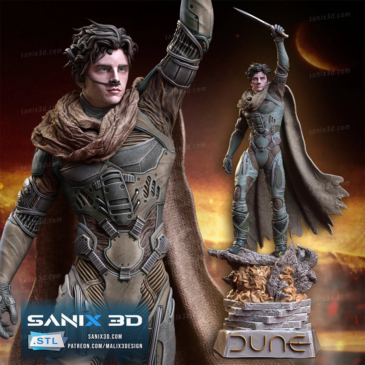 Dune Paul Atreides Figure by Sanix 3DHeroFigure
