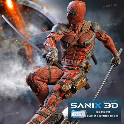 Deadpool Wolverine Diorama Figure by Sanix 3DHeroFigure
