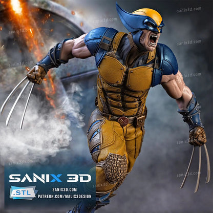 Deadpool Wolverine Diorama Figure by Sanix 3DHeroFigure