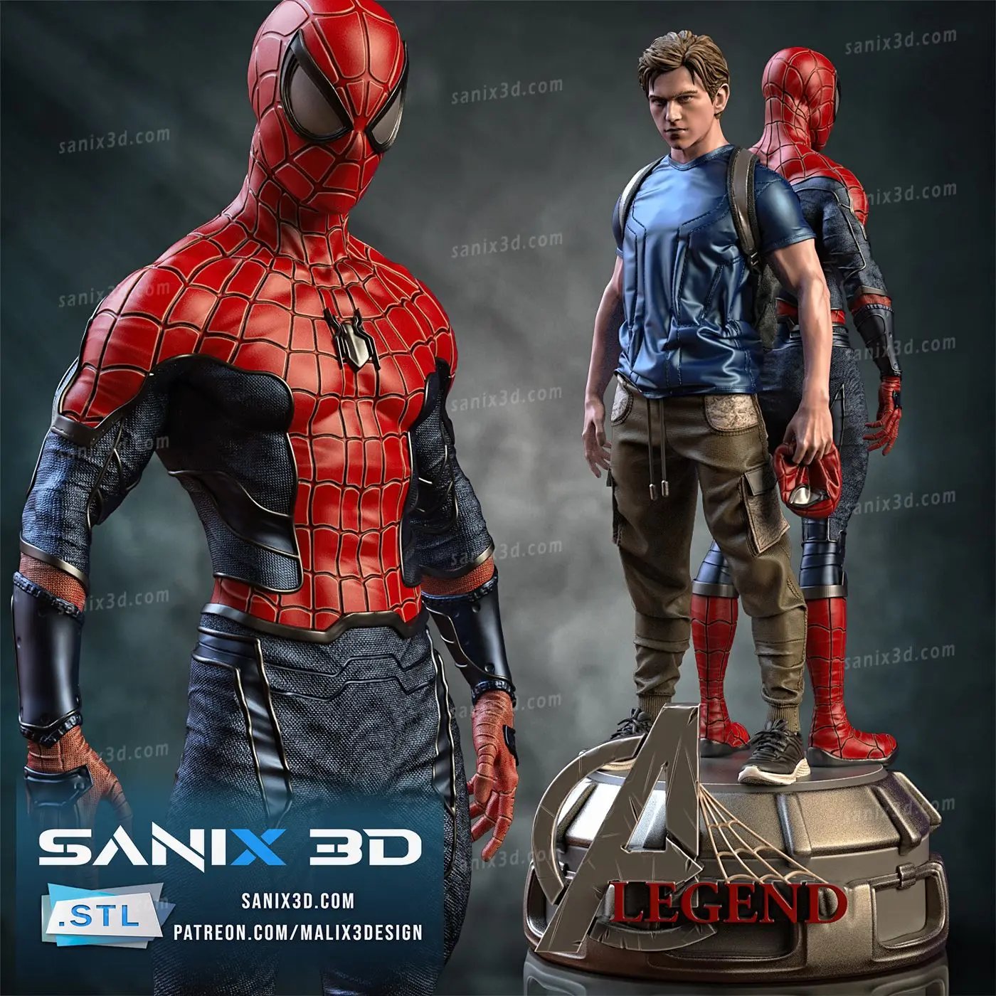 Spiderman Figure by Sanix 3DHeroFigure