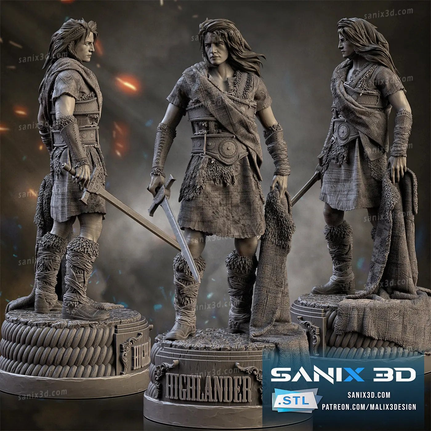 Highlander Figure by Sanix 3DHeroFigure