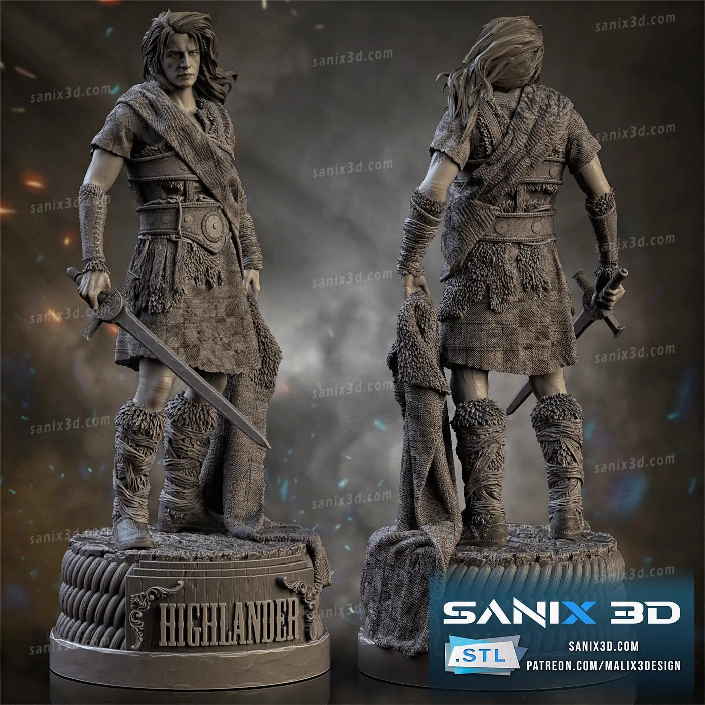 Highlander Figure by Sanix 3DHeroFigure
