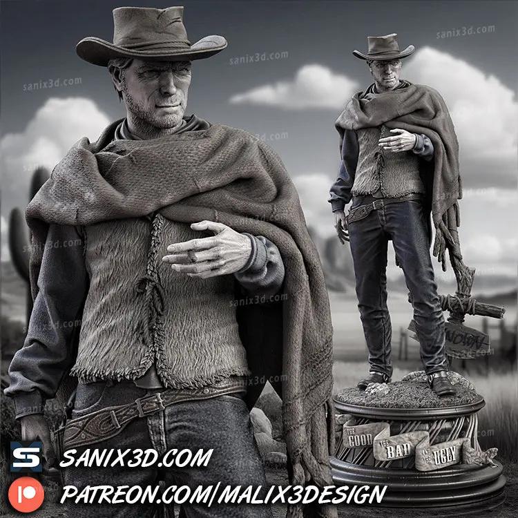 Clint Eastwood Figure by Sanix 3DHeroFigure