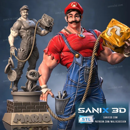 Mario Figure by Sanix – High Quality 3D Collectible Statue 3DHeroFigure