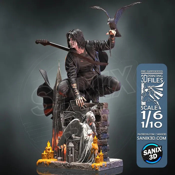 The Crow Figure by Sanix – High Quality 3D Collectible Statue 3DHeroFigure