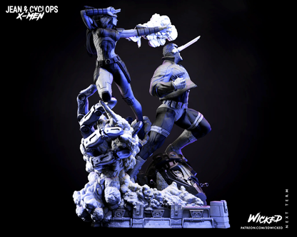 Cyclop Jean Grey Diorama Figure by Wicked 3DHeroFigure