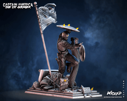 Captain America Steve Rogers Diorama Figure by Wicked 3DHeroFigure