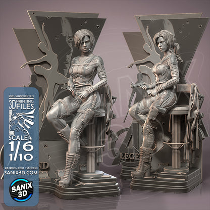 Black Widow Red Room Figure by Sanix – High Quality 3D Collectible Statue 3DHeroFigure