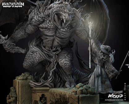 Gandalf Balrog Diorama Figure by Wicked 3DHeroFigure