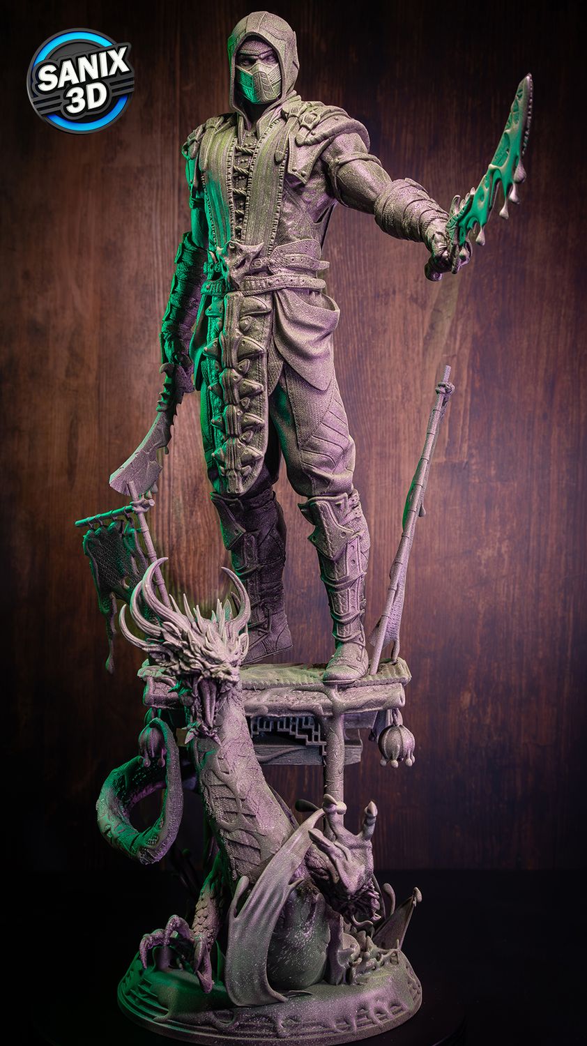 Mortal Kombat Reptile Figure by Sanix – High Quality 3D Collectible Statue 3DHeroFigure