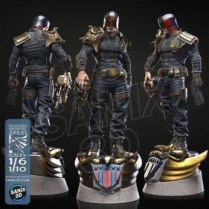 Judge Dredd Figure by Sanix – High Quality 3D Collectible Statue 3DHeroFigure