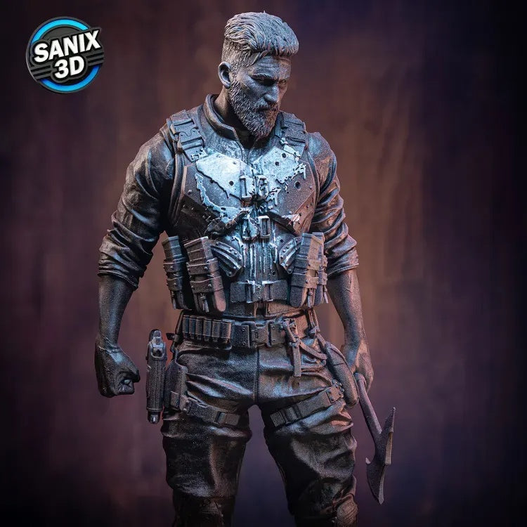 Punisher Figure by Sanix – High Quality 3D Collectible Statue 3DHeroFigure