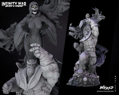 Thanos Lady Death Diorama Figure by Wicked 3DHeroFigure