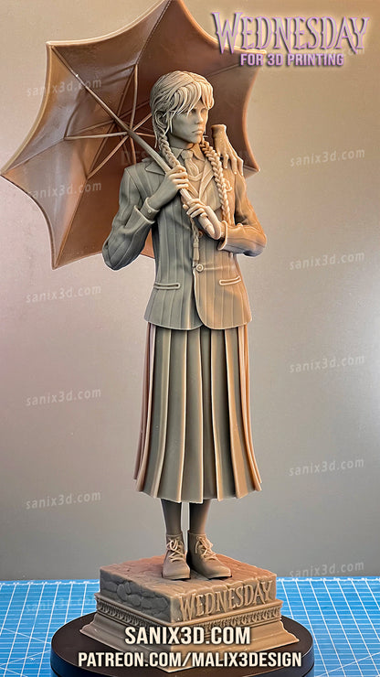 Wednesday Addams Figure by Sanix – High Quality 3D Collectible Statue 3DHeroFigure