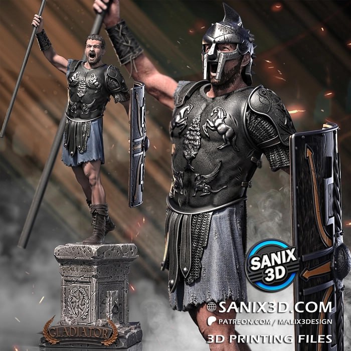 Gladiator Figure by Sanix – High Quality 3D Collectible Statue 3DHeroFigure