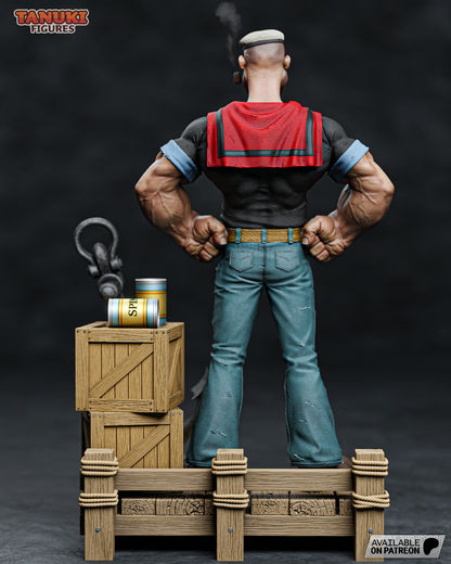 Popeye Figure by Tanuki Figures – High Quality 3D Collectible Statue 3DHeroFigure