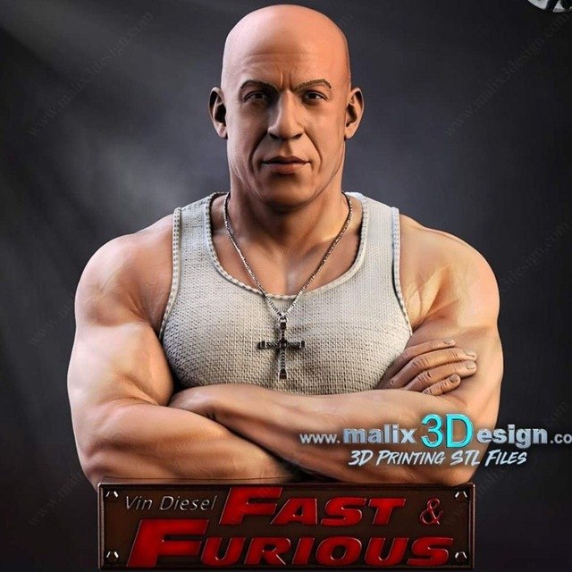 Vin Diesel Figure by Sanix – High Quality 3D Collectible Statue 3DHeroFigure