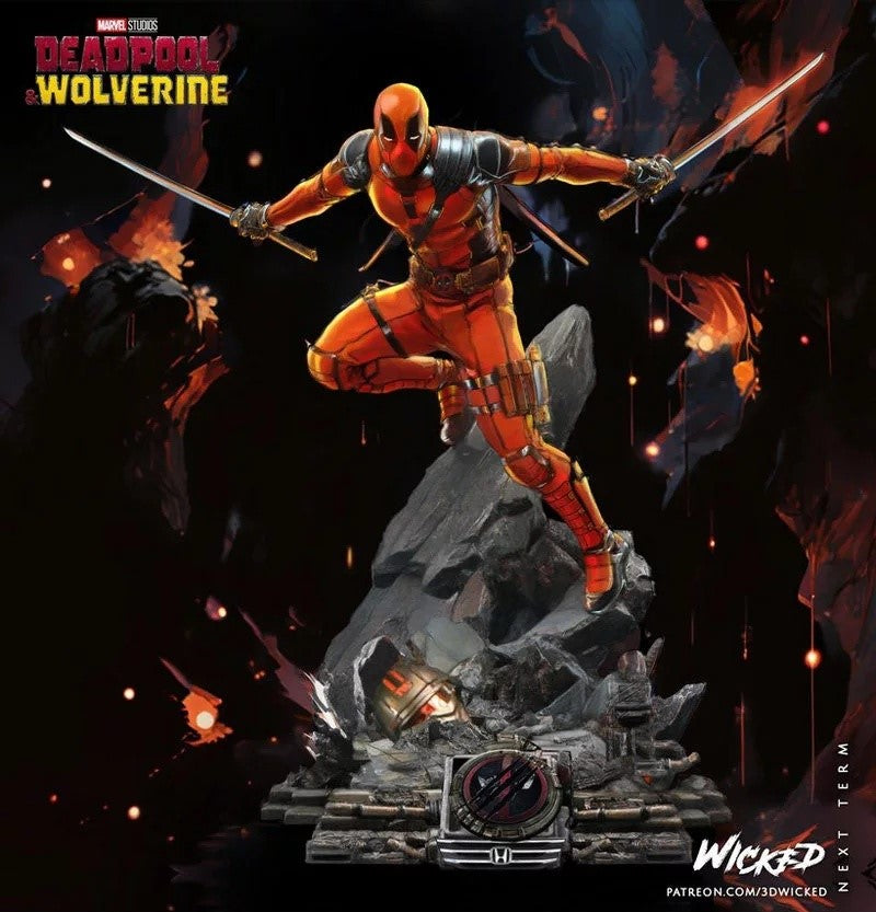 Deadpool Figure by Wicked – High Quality 3D Collectible Statue 3DHeroFigure