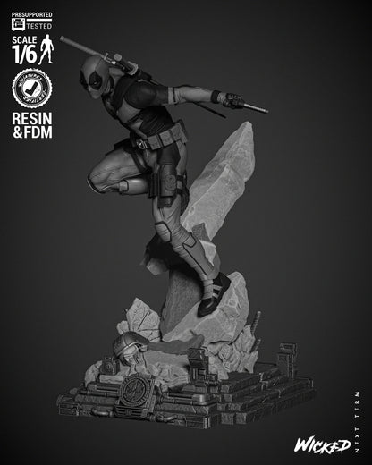 Deadpool Figure by Wicked – High Quality 3D Collectible Statue 3DHeroFigure