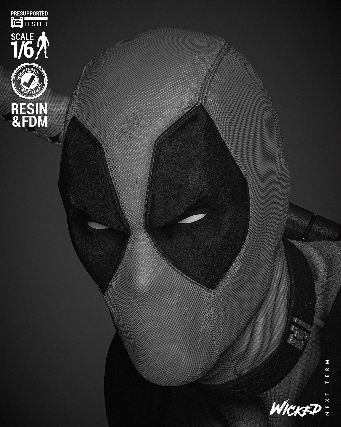 Deadpool Figure by Wicked – High Quality 3D Collectible Statue 3DHeroFigure