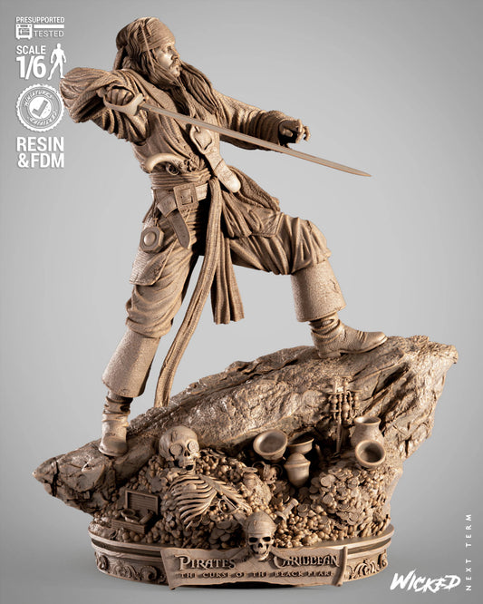 Jack Sparrow Figure by Wicked – High Quality 3D Collectible Statue 3DHeroFigure