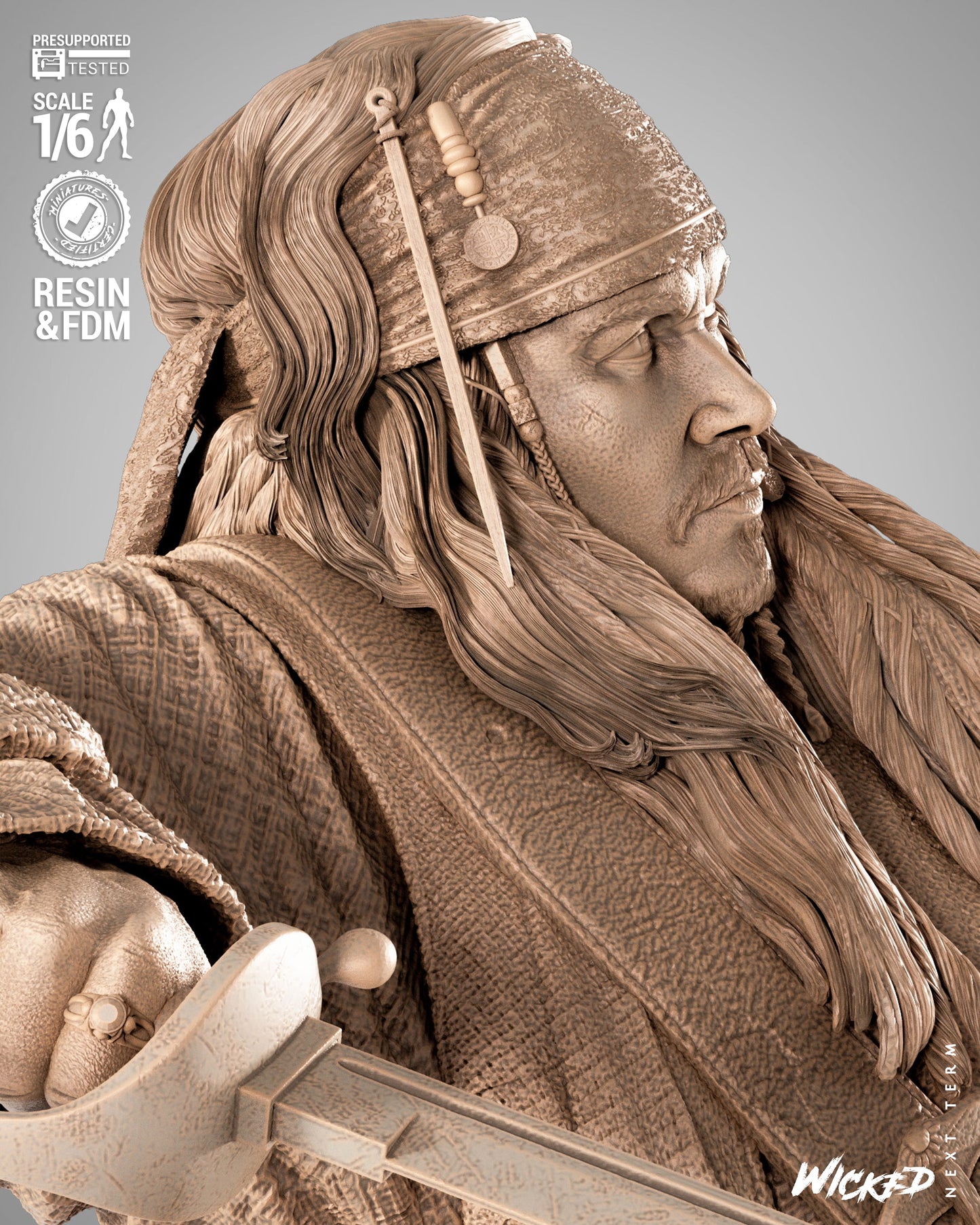 Jack Sparrow Figure by Wicked – High Quality 3D Collectible Statue 3DHeroFigure