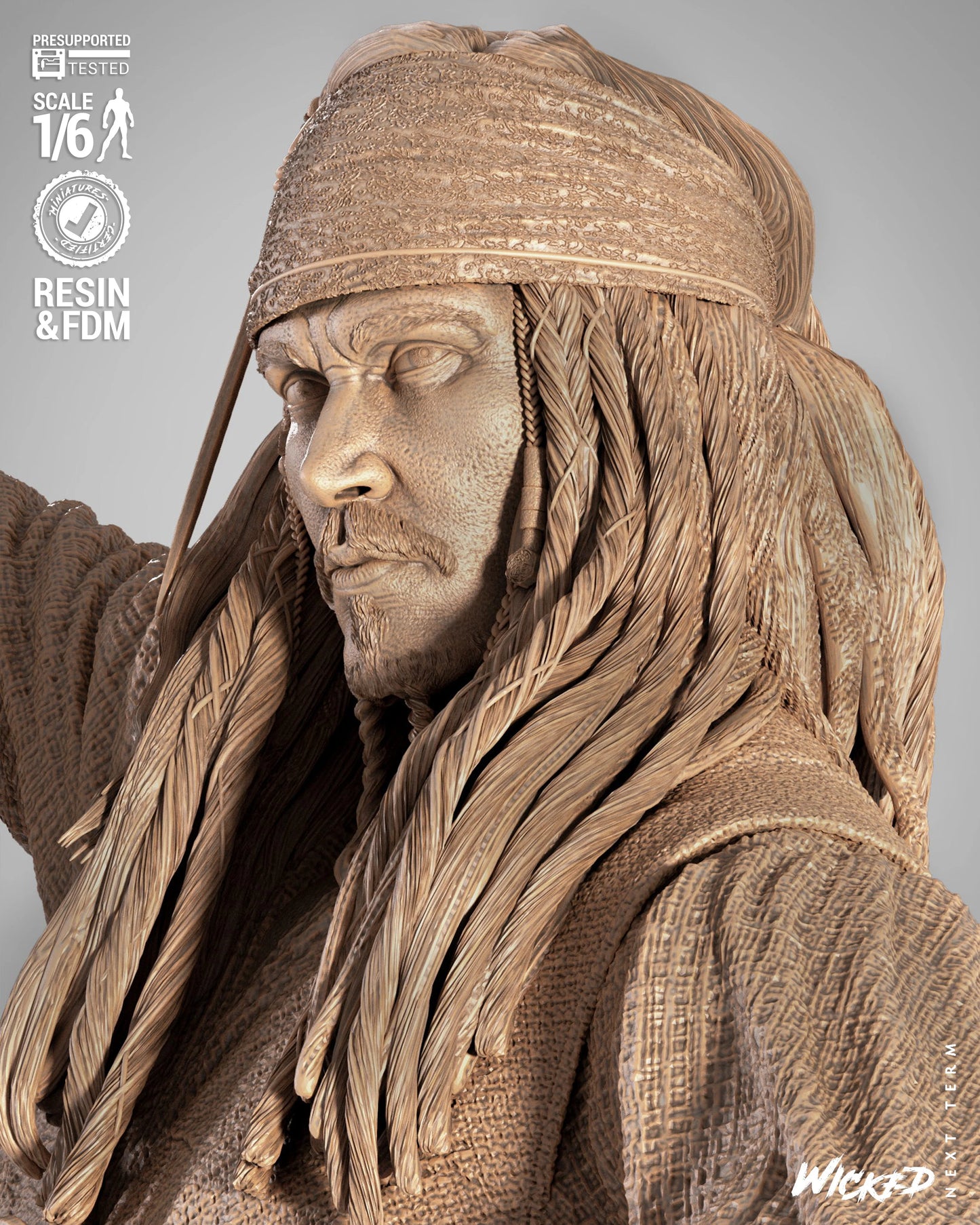Jack Sparrow Figure by Wicked – High Quality 3D Collectible Statue 3DHeroFigure