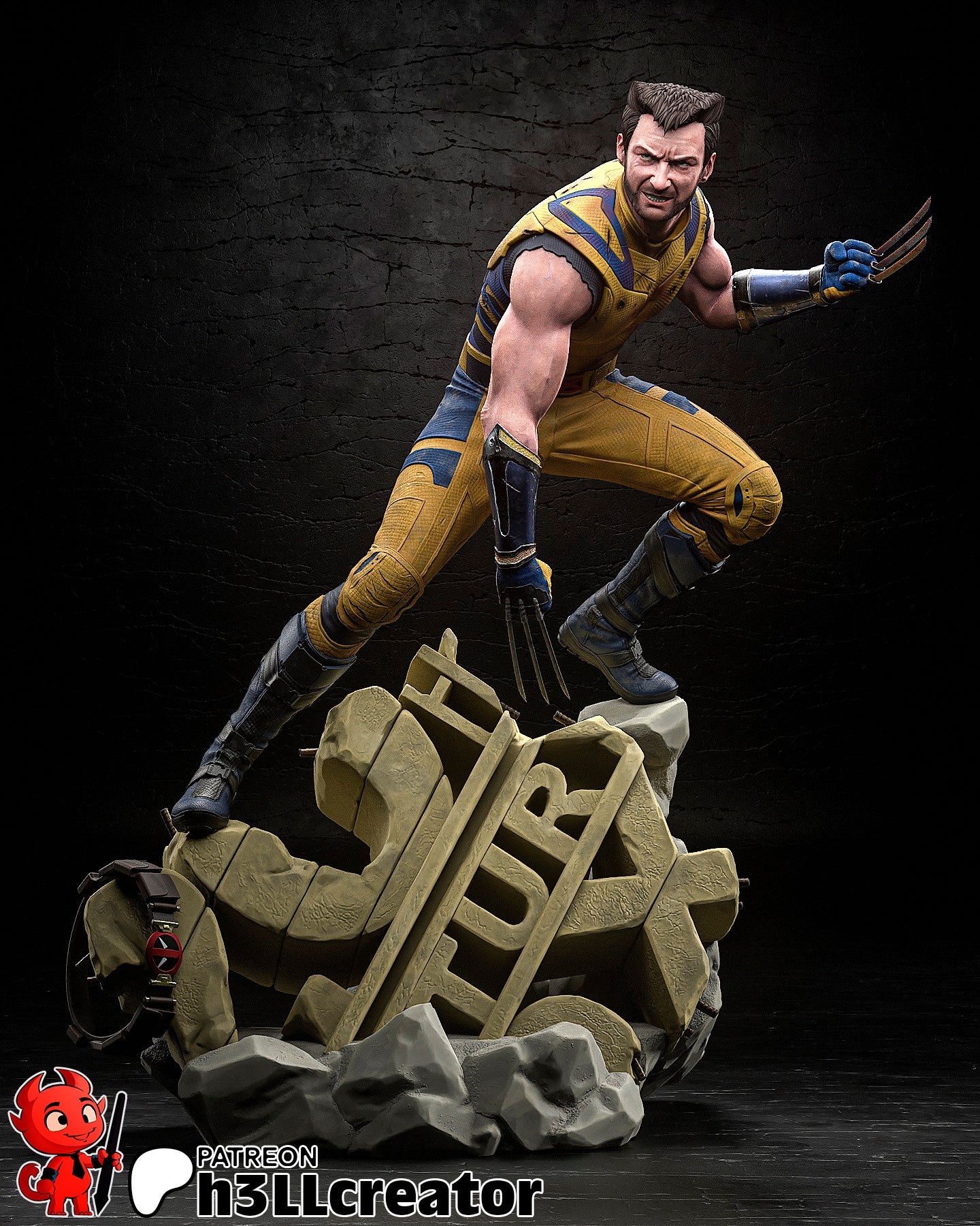 Wolverine Figure – High Quality 3D Collectible Statue 3DHeroFigure