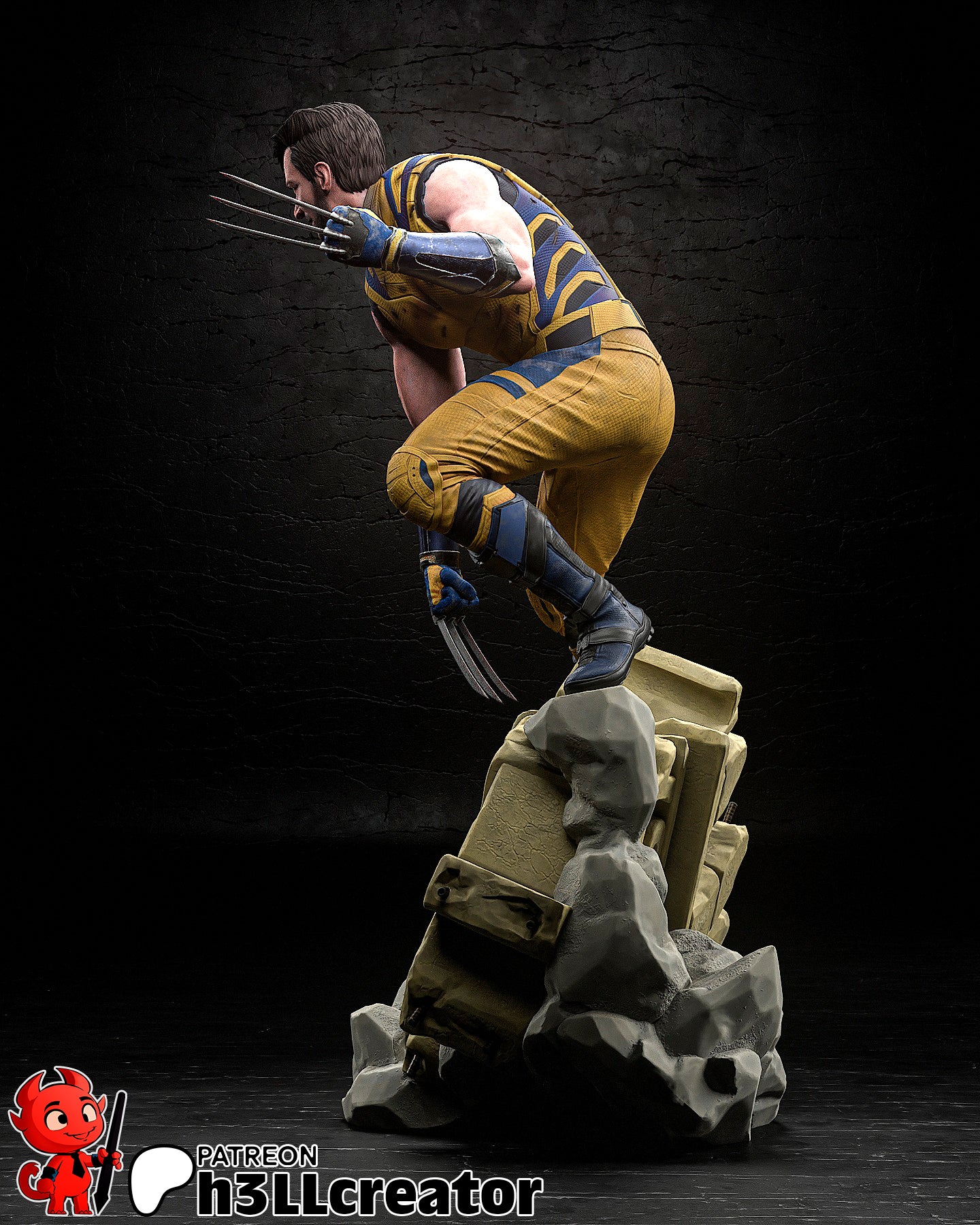 Wolverine Figure – High Quality 3D Collectible Statue 3DHeroFigure