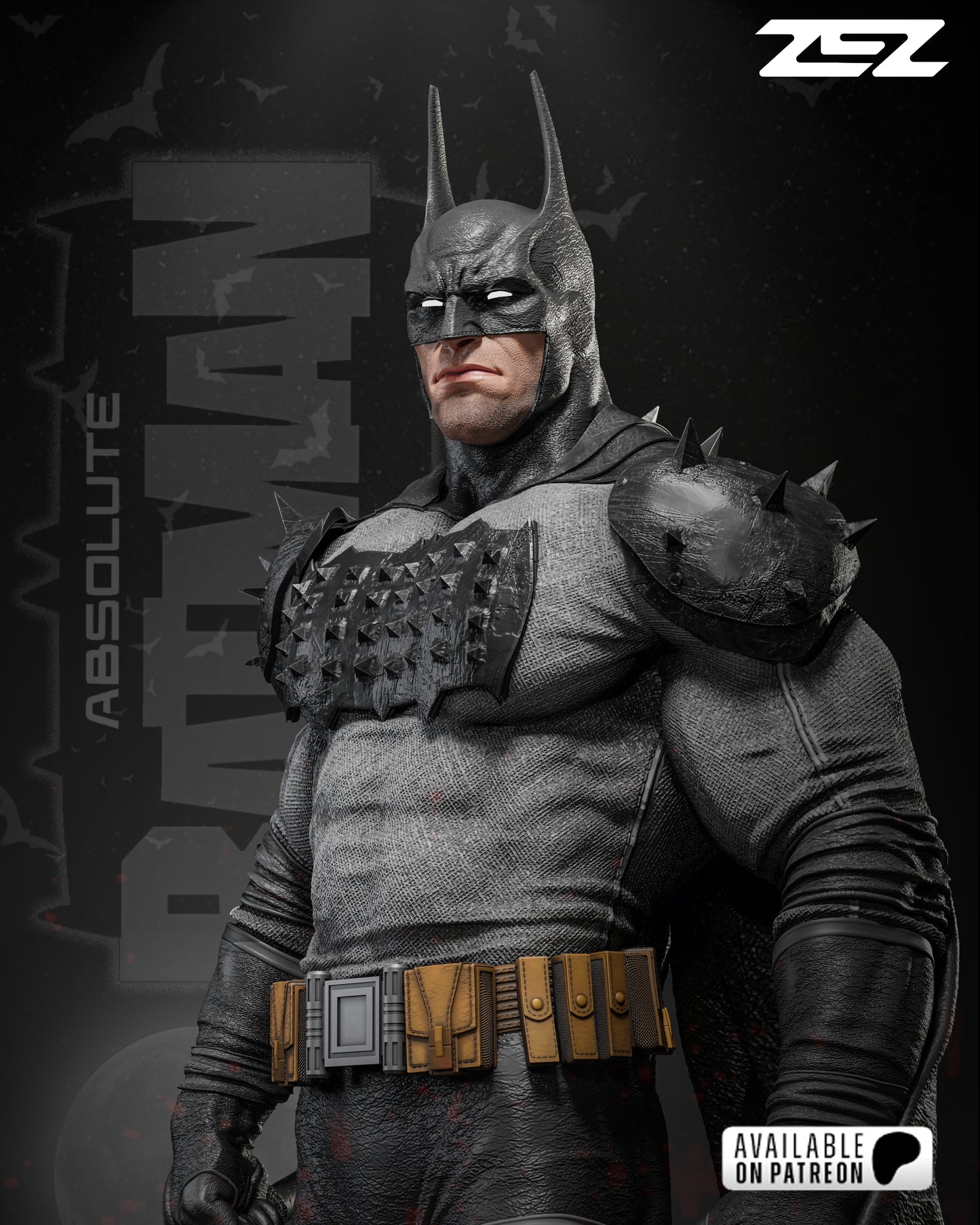 Batman Figure by ZEZ Studios – High Quality 3D Collectible Statue 3DHeroFigure