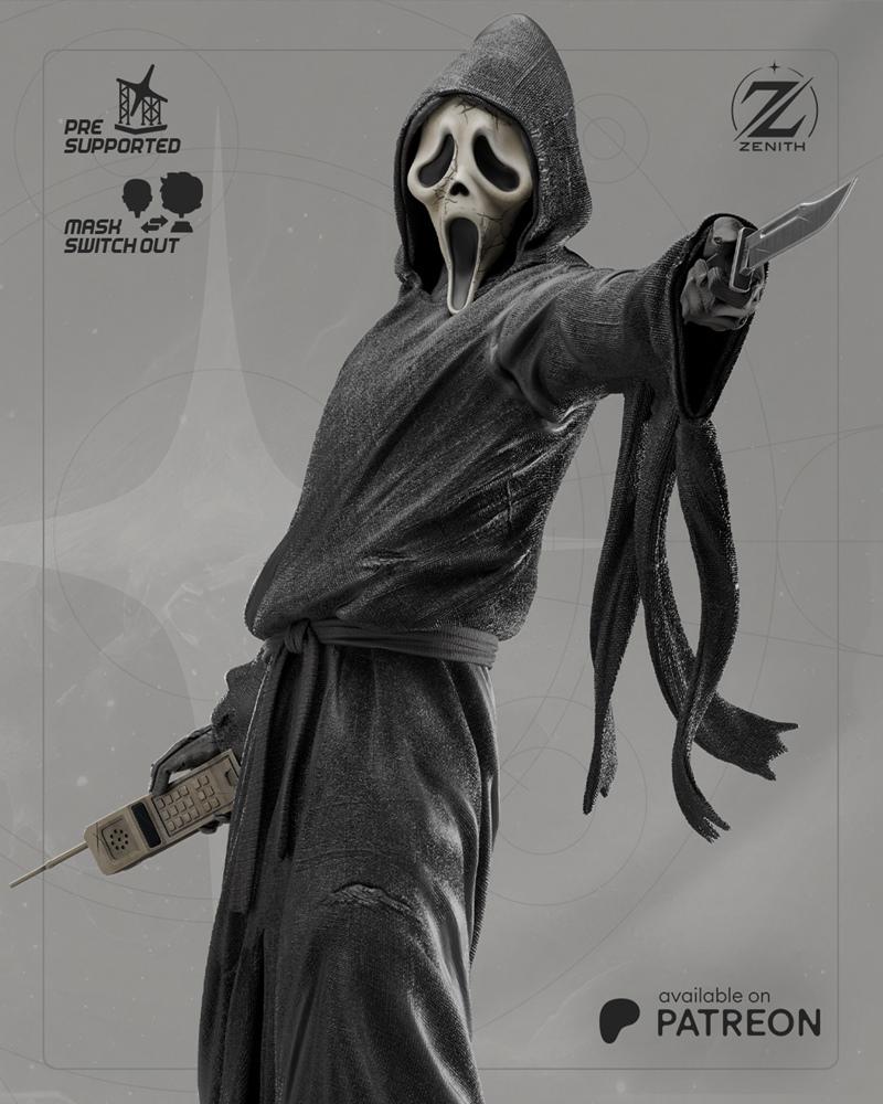Ghostface Figure by Zenith Studios – High Quality 3D Collectible Statue 3DHeroFigure