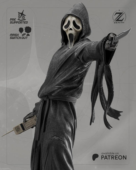 Ghostface Figure by Zenith Studios – High Quality 3D Collectible Statue 3DHeroFigure