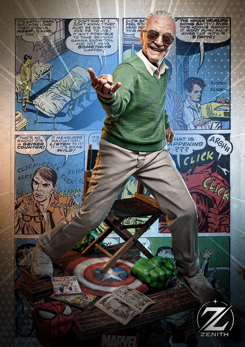 Stan Lee Figure by Zenith Studios – High Quality 3D Collectible Statue 3DHeroFigure