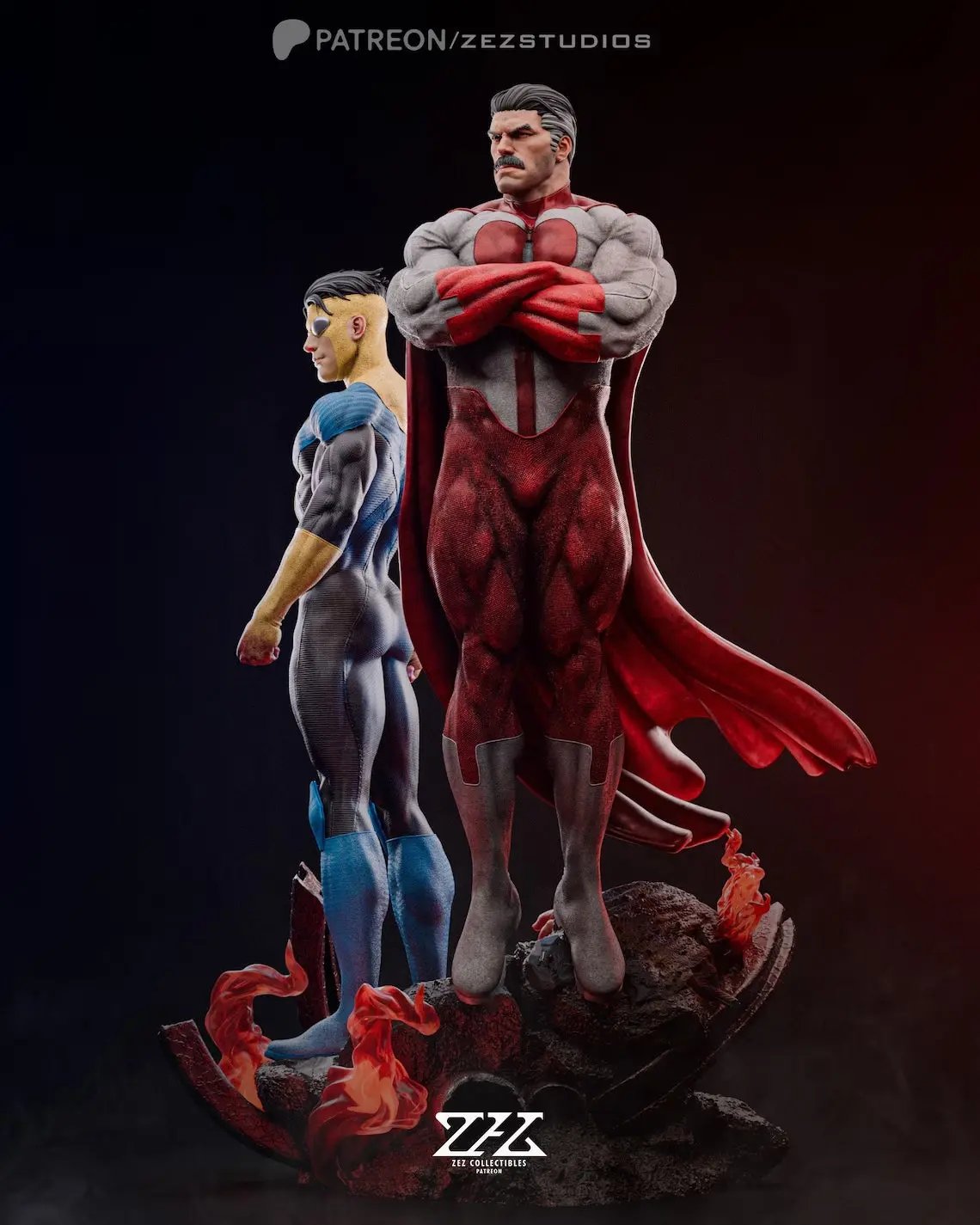 Omniman Invincible Diorama Figure by ZEZ Studios 3DHeroFigure