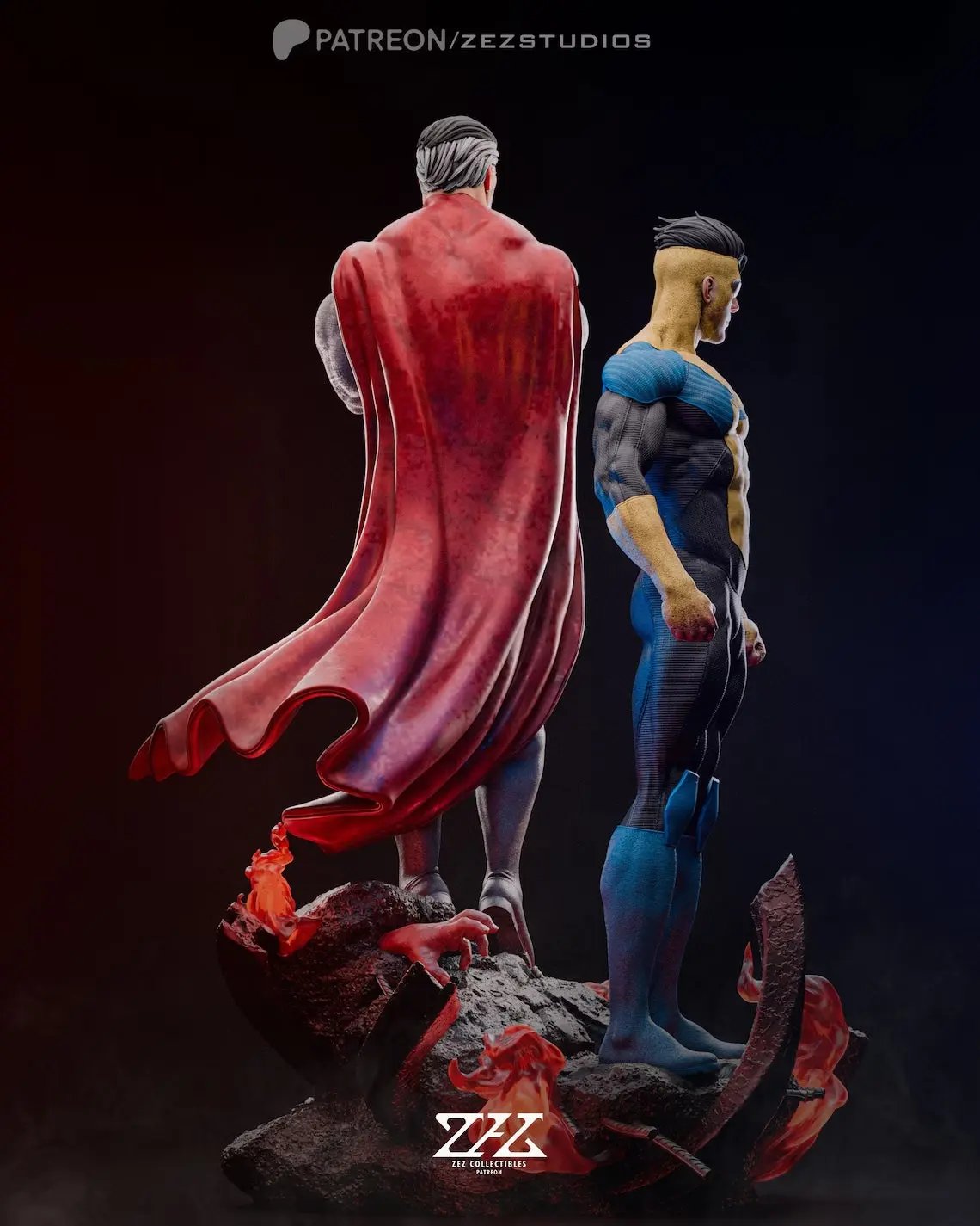 Omniman Invincible Diorama Figure by ZEZ Studios 3DHeroFigure
