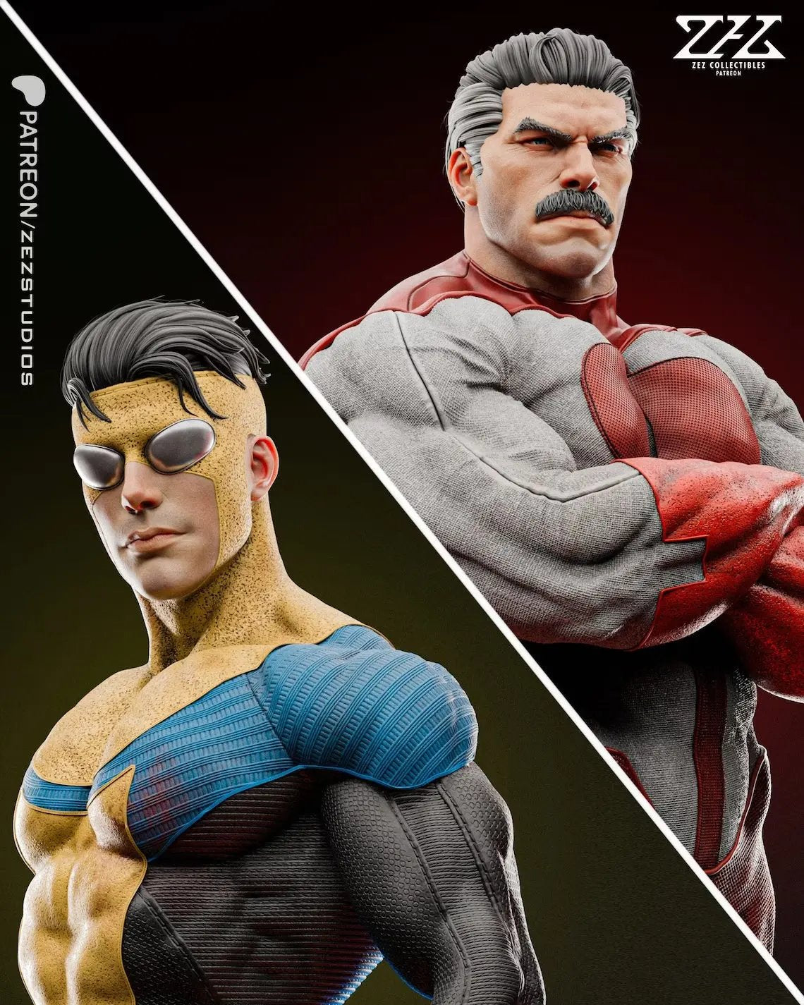 Omniman Invincible Diorama Figure by ZEZ Studios 3DHeroFigure