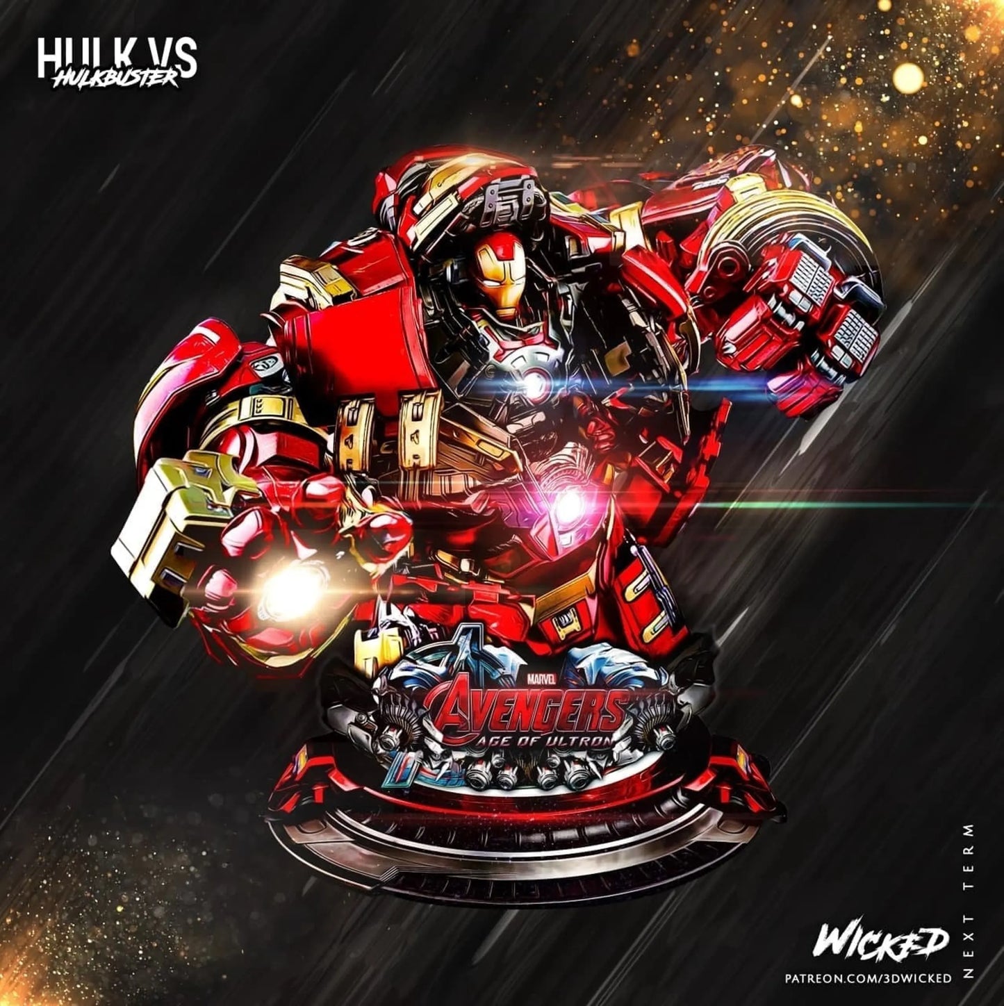 Hulkbuster Figure by Wicked – High Quality 3D Collectible Statue 3DHeroFigure