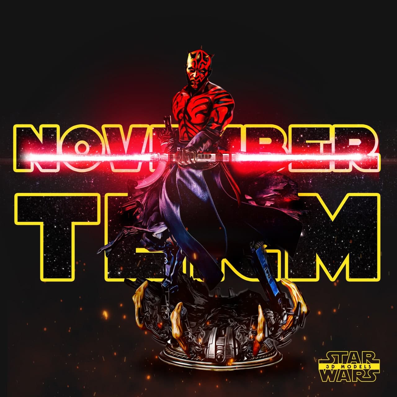 Darth Maul Figure by Star Wars – High Quality 3D Collectible Statue 3DHeroFigure