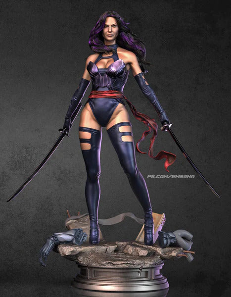 Psylocke Figure by VX Labs – High Quality 3D Collectible Statue 3DHeroFigure