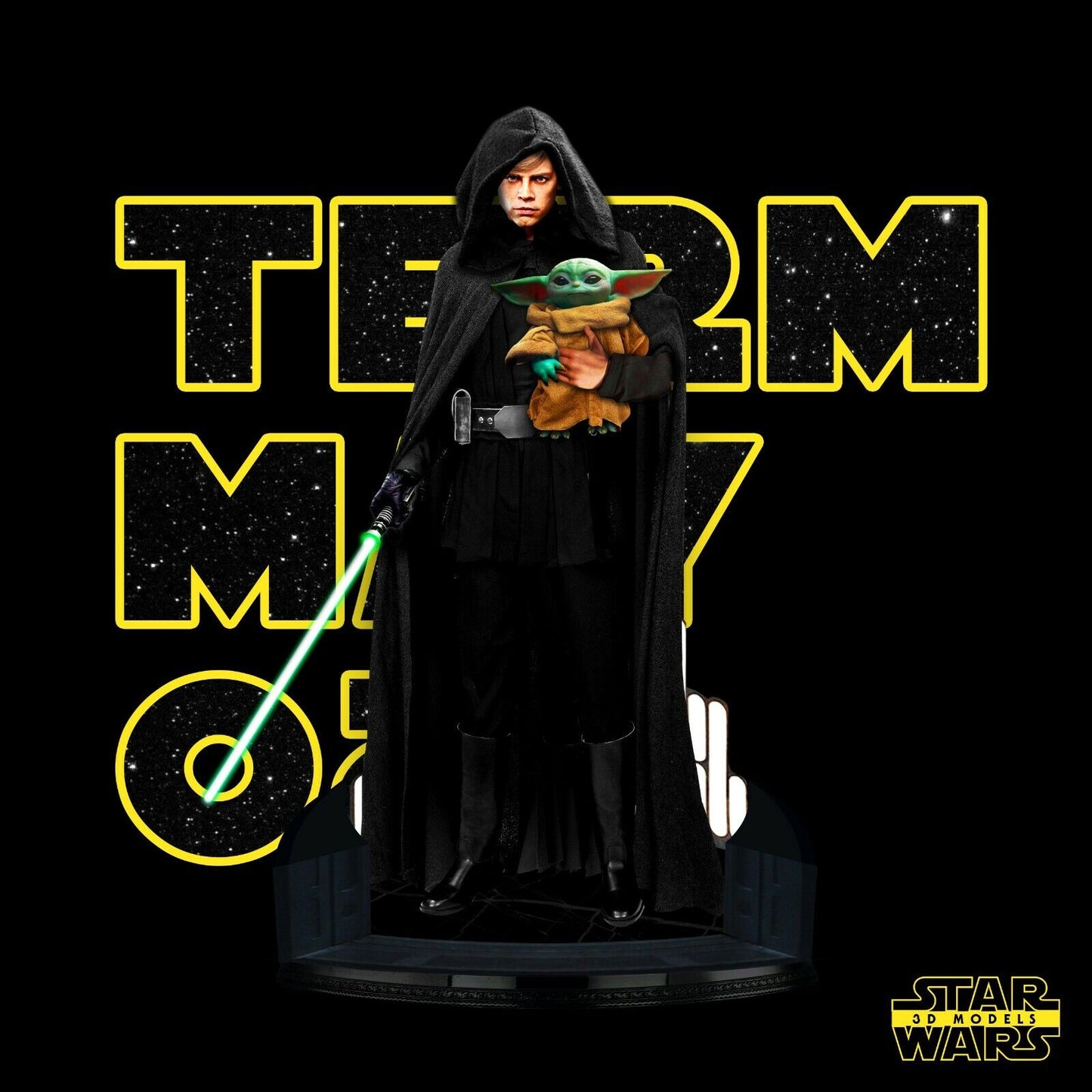 Luke Skywalker Figure by Star Wars – High Quality 3D Collectible Statue 3DHeroFigure